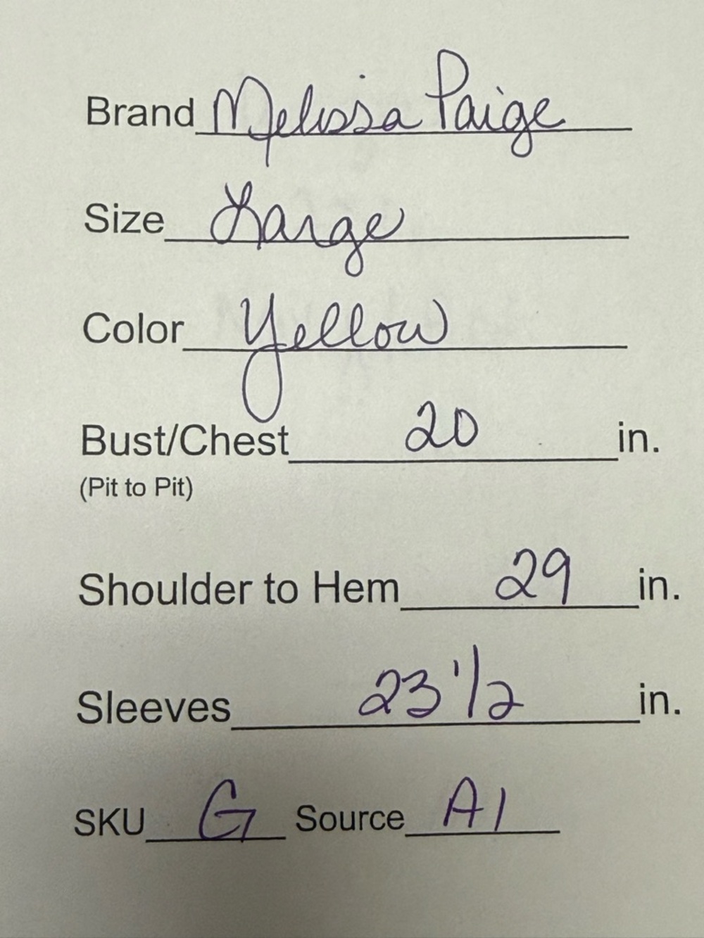 Melissa Paige Yellow Keyhole Blouse Ruffle Sleeve Stretch Top Large Size - Picture 11 of 11